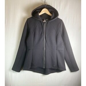 MPG Sport Hoodie Jacket Women's L Black Full Zip Athleisure Activewear Stretch